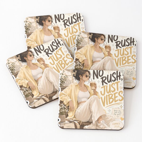 Item preview, No Rush Just Vibes Butter Yellow Aesthetic Sticker designed and sold by vibeartstudio99.