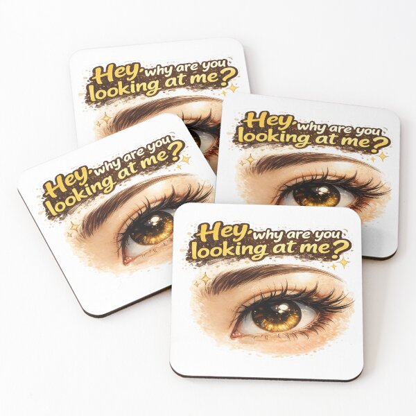 Item preview, Hey, Why Are You Looking At Me? – Cute Eye Sticker designed and sold by Genzfirevibes.