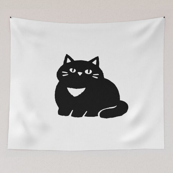Item preview, Black Cat Silhouette Bright Green Eyes designed and sold by AntiqueImages.