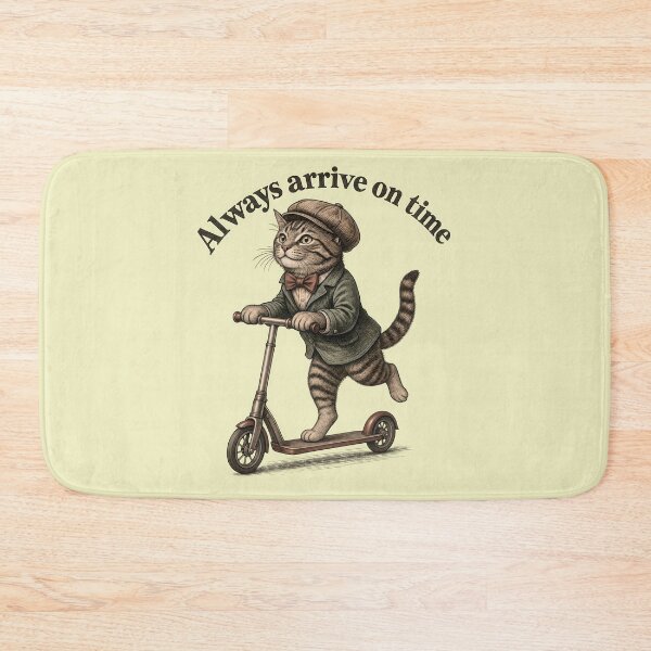 Item preview, Cat riding a scooter - Always arrive on time II designed and sold by ParadoxParadox.