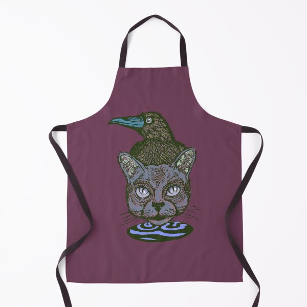 Item preview, Simple Retro Cat and Crow Art | Vintage Animal Sketch Design designed and sold by Half Mess.