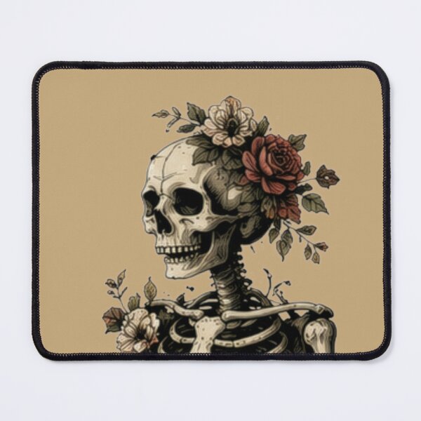 Item preview, Floral Skeleton | Vintage Gothic Botanical Skull Art designed and sold by BlackShopps.