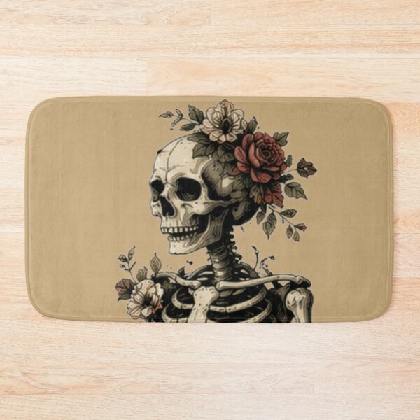 Item preview, Floral Skeleton | Vintage Gothic Botanical Skull Art designed and sold by BlackShopps.