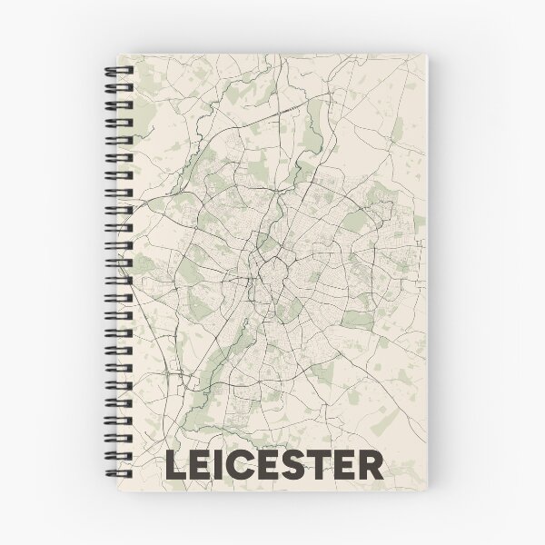 Item preview, Leicester Map designed and sold by MapsNerd.