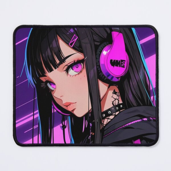Item preview, Cute Pink Anime Headphones Girl designed and sold by AnimDream .