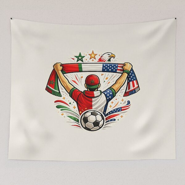 Item preview, USA Morocco Soccer Support Together designed and sold by Corvoria.