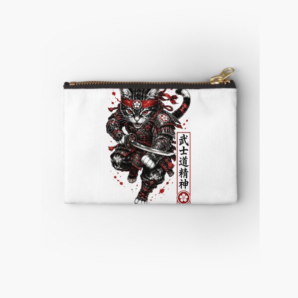 Item preview, Neko Samurai Cat - Bushido Warrior with Katana & Red Sakura Art designed and sold by SupernovaNote.