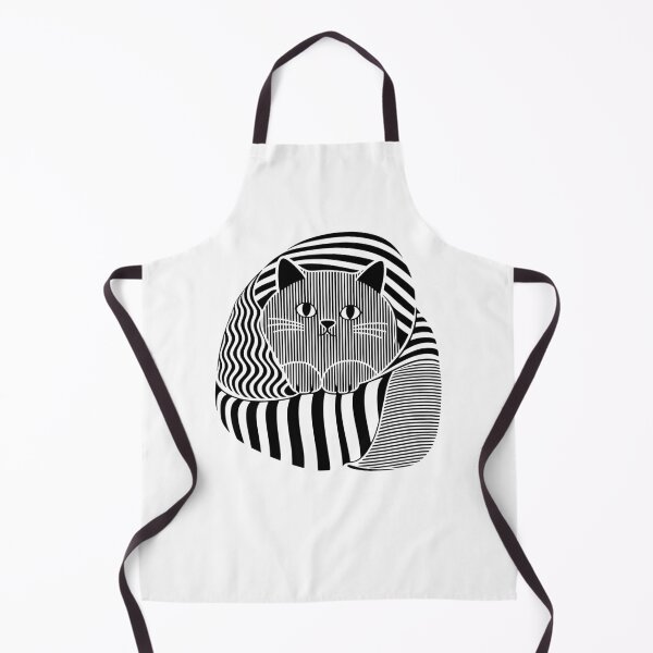 Item preview, Op Art Striped Cat Abstract Kitty Lover Design designed and sold by AntiqueImages.