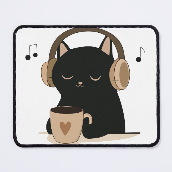 Item preview, Black Cat and Coffee Cute Minimalist Vector Collection Set designed and sold by TatinkaArtskill.