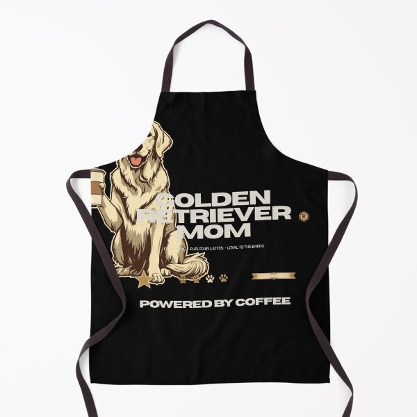 Item preview, Golden Retriever Mom Powered by Coffee | Retro Dog Lover Gift designed and sold by GraphicGlowTeesStore.