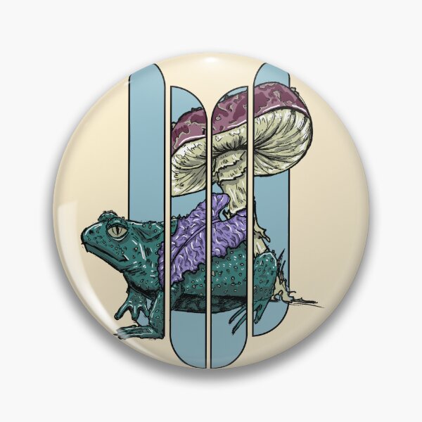Item preview, Vintage Frog Mushroom | Psychedelic Forestcore Nature Design designed and sold by Half Mess.