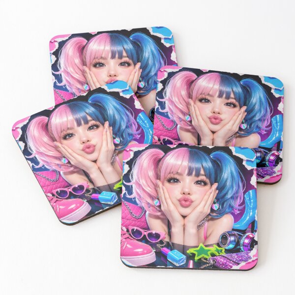 Item preview, Trendy Fashion Girl Portrait with Split Color Hair Illustration designed and sold by CreativeLarysa.