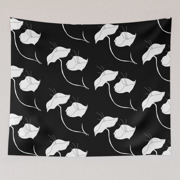 Item preview, Flowers black and white design designed and sold by Mermaso Art.
