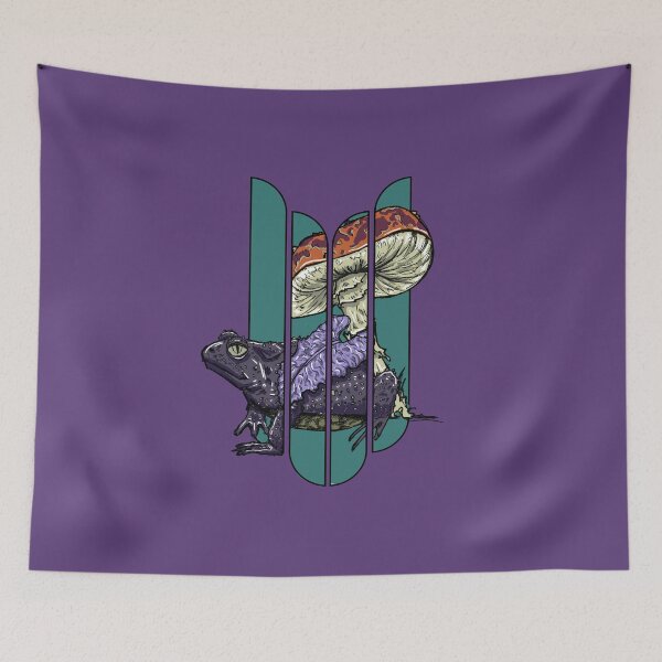 Item preview, Vintage Frog Mushroom | Psychedelic Forestcore Nature Design designed and sold by Half Mess.