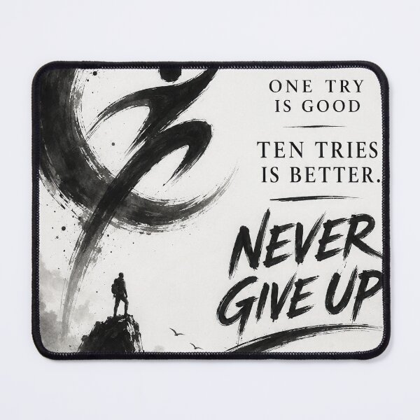 Item preview, One Try Is Good Ten Tries Is Better Never Give Up  designed and sold by Amsterdam Shop.