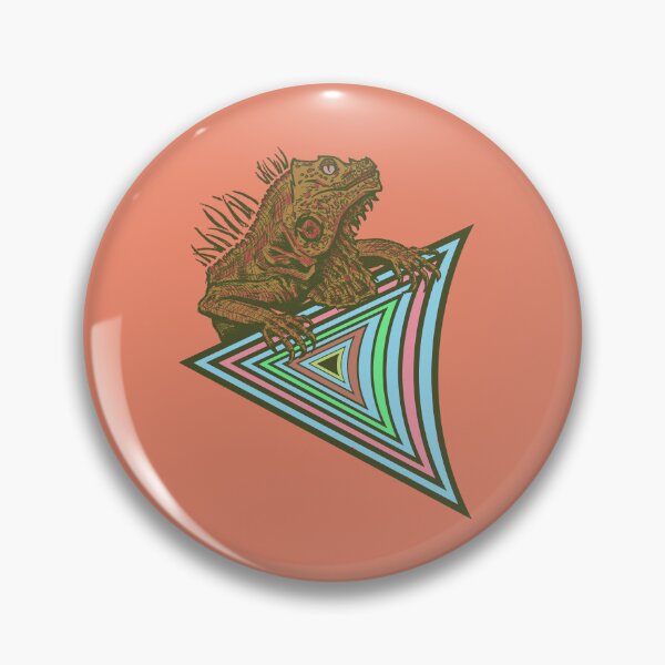 Item preview, Vaporwave Iguana Illustration | Retro Synthwave Geometric Reptile designed and sold by Half Mess.
