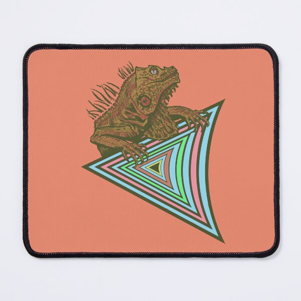 Item preview, Vaporwave Iguana Illustration | Retro Synthwave Geometric Reptile designed and sold by Half Mess.