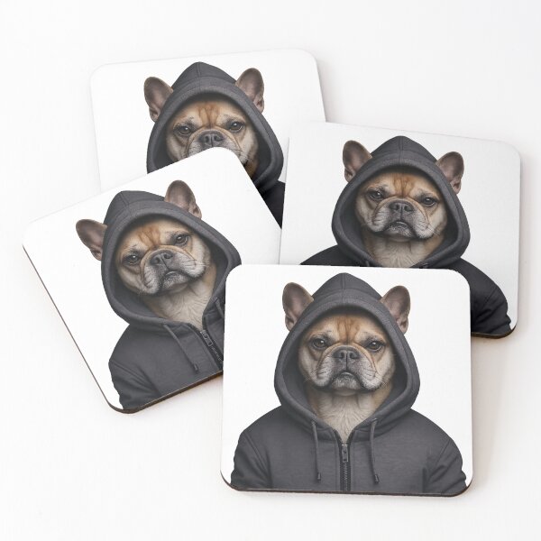 Item preview, Soulful Frenchie: Concealed in the shadow of the hoodie designed and sold by No-No-Name.