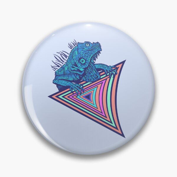 Item preview, Vaporwave Iguana Illustration | Retro Synthwave Geometric Reptile designed and sold by Half Mess.