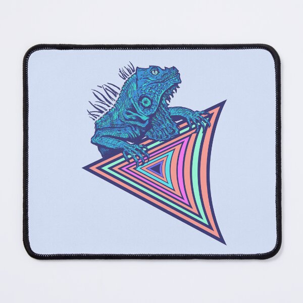 Item preview, Vaporwave Iguana Illustration | Retro Synthwave Geometric Reptile designed and sold by Half Mess.