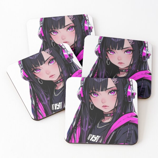 Item preview, Modern Anime Waifu with Neon Style designed and sold by AnimDream .