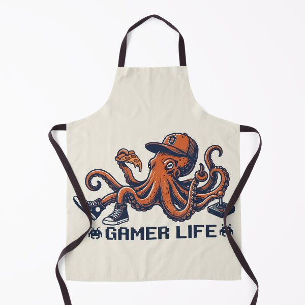 Item preview, Retro Gamer Life Octopus Playing Arcade Game designed and sold by Amir Faysal.