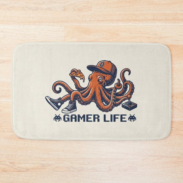 Item preview, Retro Gamer Life Octopus Playing Arcade Game designed and sold by Amir Faysal.