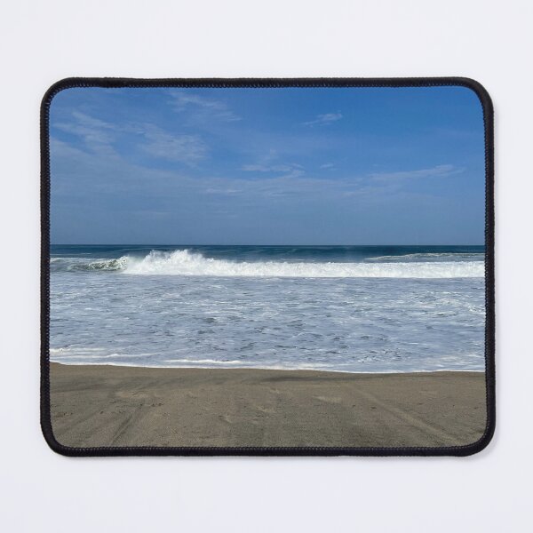 Item preview, White wave pattern on dark sandy beach designed and sold by Art of Momenz.