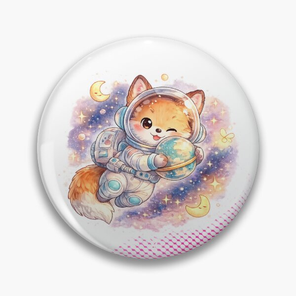Item preview, Cute Kawaii Astronaut Fox in Space designed and sold by ajamzbox.