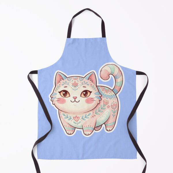 Item preview, Cute Pastel Floral Cat Kawaii Illustration designed and sold by Iampoji.