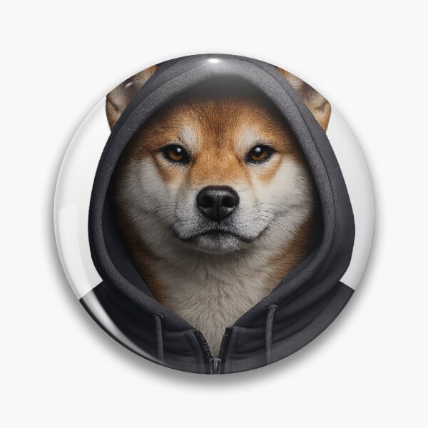 Item preview, Mysterious Shiba Inu gaze from a dark hood designed and sold by No-No-Name.