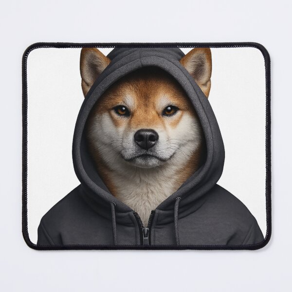 Item preview, Mysterious Shiba Inu gaze from a dark hood designed and sold by No-No-Name.