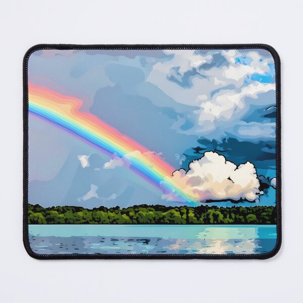 Item preview, Rainbow over the Lake designed and sold by tomorrowsart.