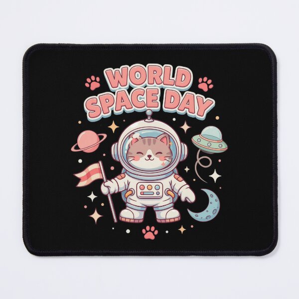 Item preview, World Space Day Kawaii Cat Astronaut — Cute Space Cat UFO Planet T-Shirt V1 designed and sold by DarylWelsh2024.