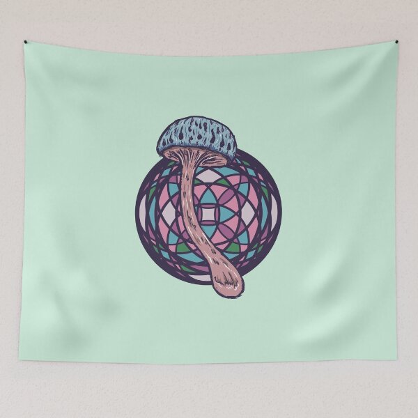 Item preview, Trippy Mushroom Illustration | Psychedelic Festival Sacred Geometry designed and sold by Half Mess.