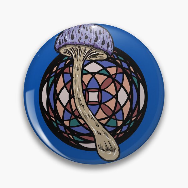 Artikelvorschau, Illustration eines abgefahrenen Pilzes | Heilige Geometrie auf einem psychedelischen Festival entworfen und verkauft von Half Mess.