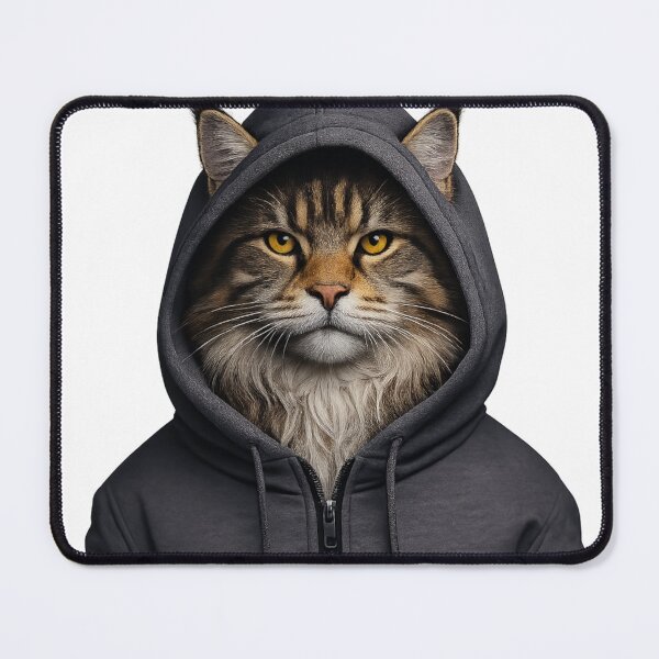Item preview, Hooded cat: Mystical gaze in golden glow designed and sold by No-No-Name.