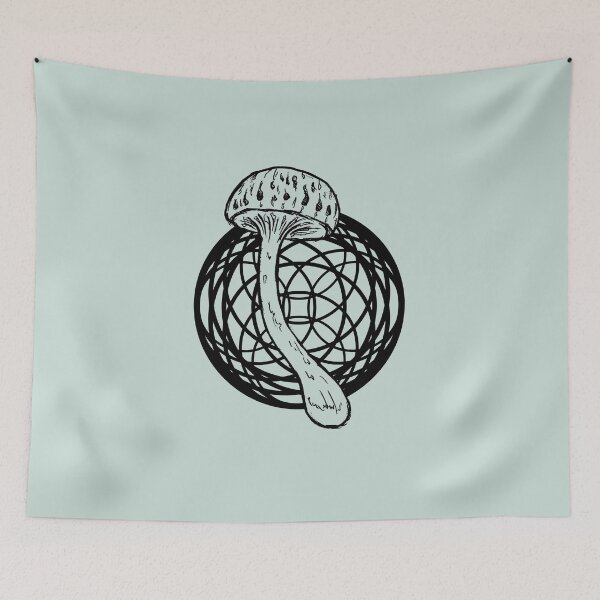 Item preview, Trippy Mushroom Illustration | Psychedelic Festival Sacred Geometry designed and sold by Half Mess.