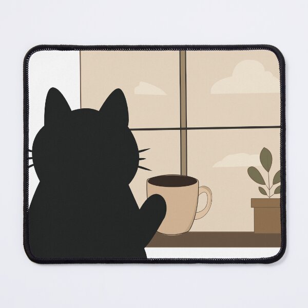 Item preview, Black Cat and Coffee Cute Minimalist Vector Collection Set designed and sold by TatinkaArtskill.