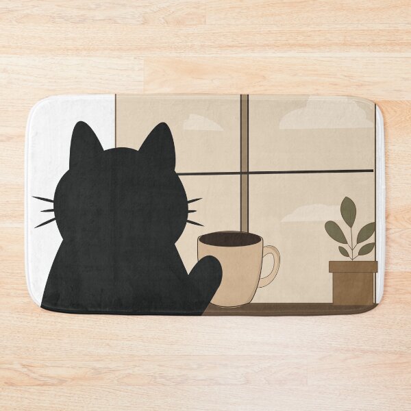 Item preview, Black Cat and Coffee Cute Minimalist Vector Collection Set designed and sold by TatinkaArtskill.