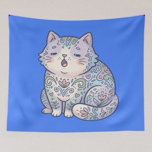 Item preview, Cute Pastel Mandala Cat Artistic Illustration designed and sold by Iampoji.