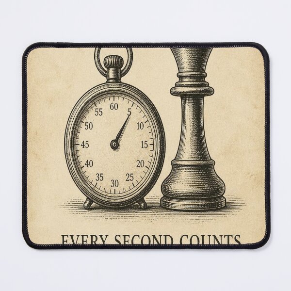 Item preview, Every Second Counts Chess T-Shirt | Antique Chess Clock Strategy Tee designed and sold by SunnyDesign82.