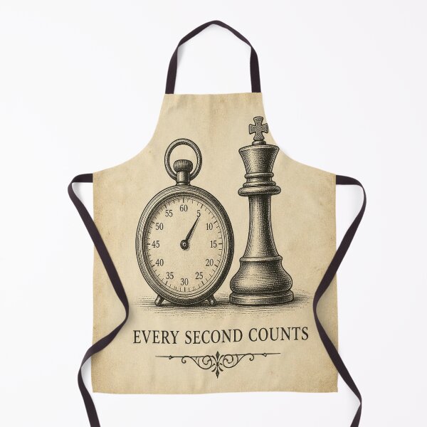 Item preview, Every Second Counts Chess T-Shirt | Antique Chess Clock Strategy Tee designed and sold by SunnyDesign82.