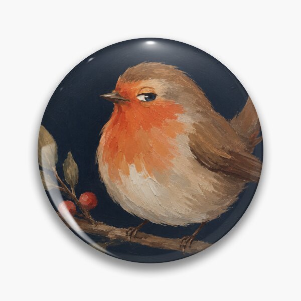 Item preview, Robin Bird Art – Woodland Folk Bird Illustration designed and sold by Filora Atelier | Bird Art.