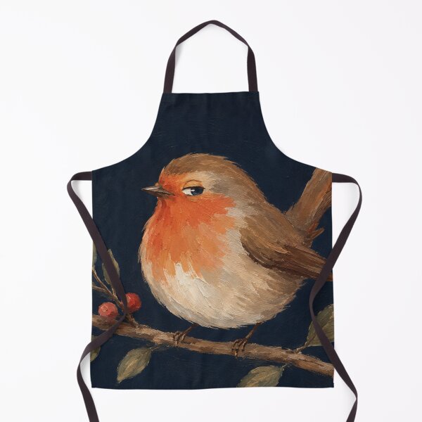 Item preview, Robin Bird Art – Woodland Folk Bird Illustration designed and sold by Filora Atelier | Bird Art.