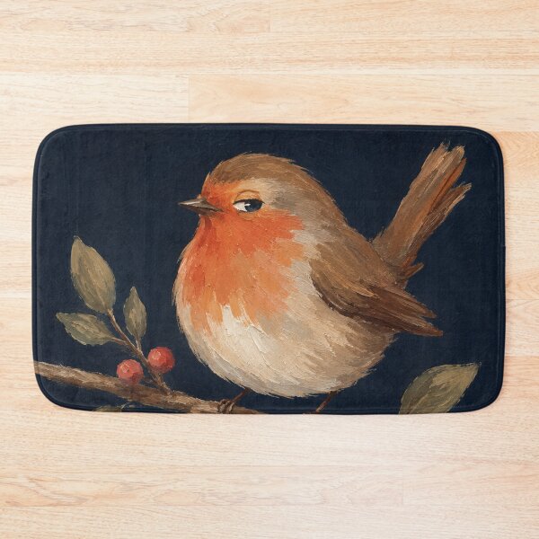 Item preview, Robin Bird Art – Woodland Folk Bird Illustration designed and sold by Filora Atelier | Bird Art.