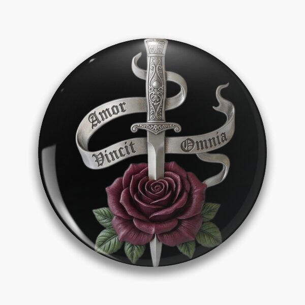 Item preview, Amor Vincit Omnia - Gothic Dagger and Rose Dark Romance Aesthetic designed and sold by SipWithStyleArt.