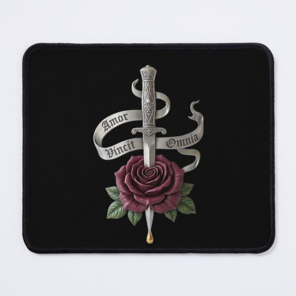 Item preview, Amor Vincit Omnia - Gothic Dagger and Rose Dark Romance Aesthetic designed and sold by SipWithStyleArt.