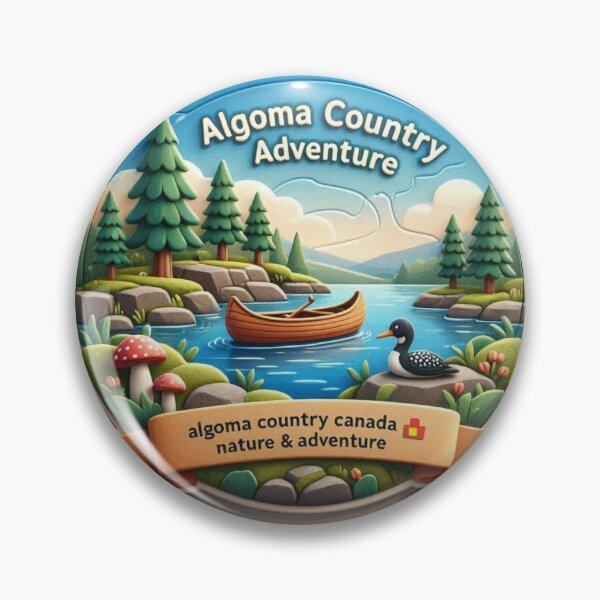 Item preview, Algoma Country Canada Cute 3D Adventure Label   designed and sold by PaintMeWorld.