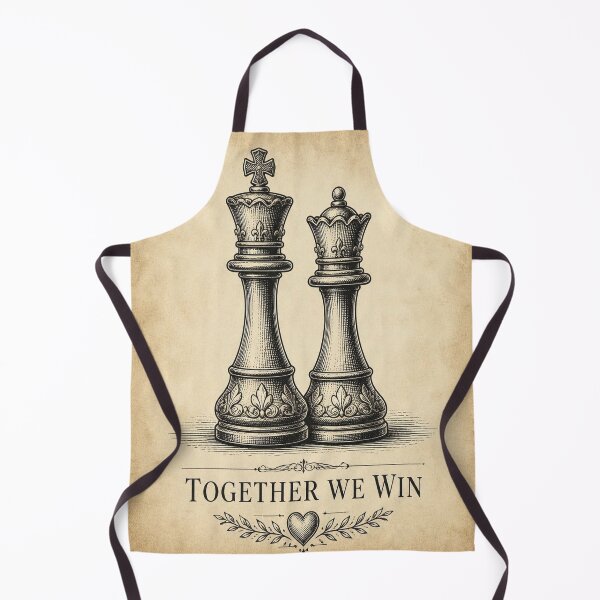 Item preview, Together We Win Chess T-Shirt | Antique King and Queen Strategy Tee designed and sold by SunnyDesign82.